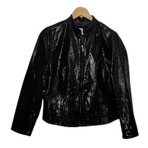 Chico's 100% Leather jacket size 1 (8 M)